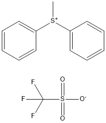 甲基二苯基硫鎓三氟甲磺酸盐 结构式