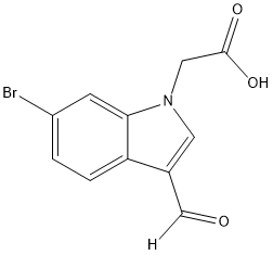 2-(6-bromo-3-formyl-1H-indol-1-yl)acetic acid Structure