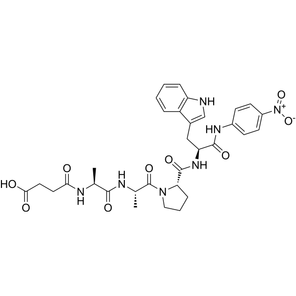 SUC-ALA-ALA-PRO-TRP-PNA Struktur