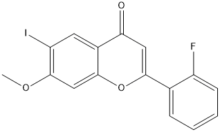 2-(2-fluorophenyl)-6-iodo-7-methoxy-4H-chromen-4-one 结构式