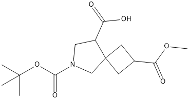 6-(tert-butoxycarbonyl)-2-(methoxycarbonyl)-6-azaspiro[3.4]octane-8-carboxylic acid Structure