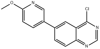 4-Chloro-6-(6-methoxy-3-pyridyl)quinazoline Struktur