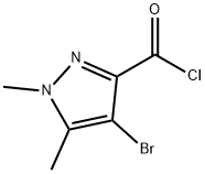 4-Bromo-1,5-dimethyl-1H-pyrazole-3-carbonylchloride, 1006471-24-4, 结构式