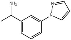 1-[3-(1H-pyrazol-1-yl)phenyl]ethan-1-amine 结构式