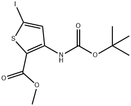 methyl 3-{[(tert-butoxy)carbonyl]amino}-5-iodothiophene-2-carboxylate Structure