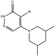 4-Bromo-5-(3,5-dimethylpiperidin-1-yl)-2,3-dihydropyridazin-3-one Structure