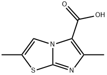 2,6-dimethylimidazo[2,1-b][1,3]thiazole-5-carboxylic acid Struktur