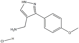 [3-(4-methoxyphenyl)-1H-pyrazol-4-yl]methylamine hydrochloride Struktur
