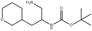 tert-butyl 1-amino-3-(tetrahydro-2H-pyran-3-yl)propan-2-ylcarbamate 结构式