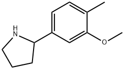 2-(3-methoxy-4-methylphenyl)pyrrolidine, 1016524-91-6, 结构式