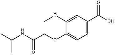 3-甲氧基-4-{[(丙烷-2-基)氨基羰基]甲氧基}苯甲酸, 1016677-07-8, 结构式