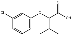 2-(3-氯苯氧基)-3-甲基丁酸, 1019372-32-7, 结构式