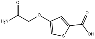4-(carbamoylmethoxy)thiophene-2-carboxylic acid Struktur
