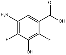 5-氨基-2,4-二氟-3-羟基苯甲酸,1025127-35-8,结构式