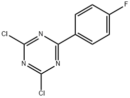 2,4-Dichloro-6-(4-fluorophenyl)-1,3,5-triazine Struktur