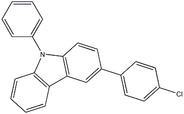 3-(4-Chlorophenyl)-9-phenyl-9H-carbazole, 1026033-57-7, 结构式