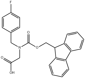 N-Fmoc-4-fluorobenzyl-glycine Struktur