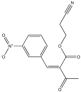 2-氰基乙基 (2Z)-2-[(3-硝基苯基)亚甲基]-3-氧代丁酸酯, 102993-38-4, 结构式