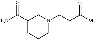 3-(3-carbamoylpiperidin-1-yl)propanoic acid Struktur