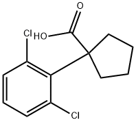 1-(2,6-二氯苯基)环戊烷甲酸, 1037131-01-3, 结构式