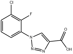 1-(3-氯-2-氟苯基)-1H-1,2,3-三唑-4-羧酸, 1039876-00-0, 结构式