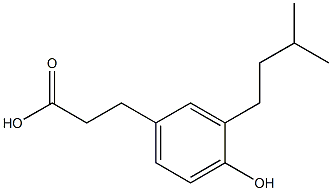 Benzenepropanoic acid, 4-hydroxy-3-(3-
Methylbutyl) Struktur