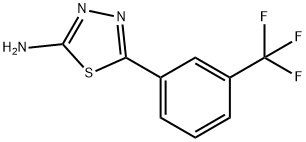 5-[3-(三氟甲基)苯基]-1,3,4-噻二唑-2-胺, 10445-02-0, 结构式