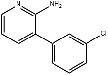 3-(3-CHLOROPHENYL)PYRIDIN-2-AMINE 结构式