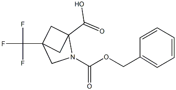 2-((苄氧基羰基)羰基-4-(三氟甲基)-2-氮杂双环[2.1.1]己烷-1-羧酸, 1050886-63-9, 结构式