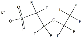 potassium 1,1,2,2-tetrafluoro-2-(1,1,2, 2-tetrafluoro-2-iodoethoxy)ethanesulfonate Structure