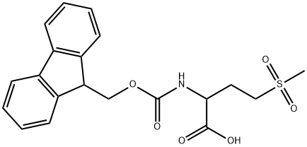 2-({[(9H-fluoren-9-yl)methoxy]carbonyl}amino)-4-methanesulfonylbutanoic acid Structure