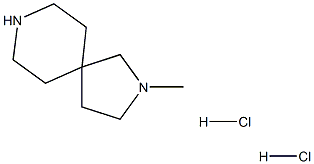 2-methyl-2,8-diazaspiro[4.5]decane dihydrochloride 结构式