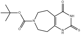 4-氧代-2-硫代氧代-1,2,3,4,5,6,8,9-八氢-7H-嘧啶[4,5-D]氮杂-7-羧酸叔丁酯 结构式