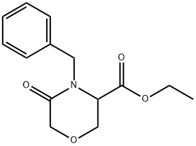 4-苄基-5-氧代吗啉-3-甲酸乙酯, 106910-82-1, 结构式