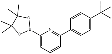 2-(4-(tert-butyl)phenyl)-6-(4,4,5,5-tetramethyl-1,3,2-dioxaborolan-2-yl)pyridine 结构式