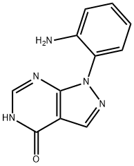 1-(2-氨基苯基)-1H,4H,5H-吡唑并[3,4-D]嘧啶-4-酮 结构式