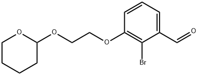 2-Bromo-3-(2-((tetrahydro-2H-pyran-2-yl)oxy)ethoxy)benzaldehyde Structure