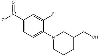 3-Piperidinemethanol, 1-(2-fluoro-4-nitrophenyl)- Structure