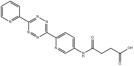 4-OXO-4-[[6-[6-(2-PYRIDINYL)-1,2,4,5-TETRAZIN-3-YL]-3-PYRIDINYL]AMINO]BUTANOIC ACID 结构式