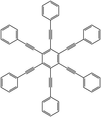Hexakis(phenylethynyl)benzene Structure