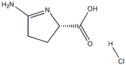 (S)-5-amino-3,4-dihydro-2H-pyrrole-2-carboxylic acid hydrochloride Structure