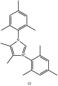 4,5-dimethyl-1,3-bis-(2,4,6-trimethylphenyl)-3H-imidazol-1-ium chloride Struktur