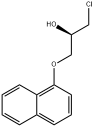 2-Propanol, 1-chloro-3-(1-naphthalenyloxy)-, (2R)- Structure