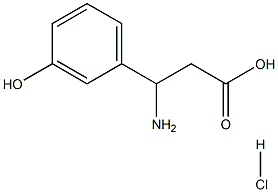 3-AMINO-3-(3-HYDROXYPHENYL)PROPANOIC ACID HYDROCHLORIDE 结构式