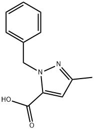 1-苄基-3-甲基吡唑-5-羧酸 结构式