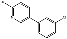 2-Bromo-5-(3-chlorophenyl)pyridine, 1142193-80-3, 结构式