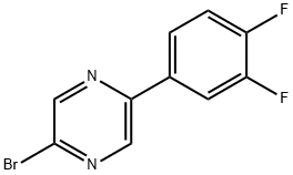 2-Bromo-5-(3,4-difluorophenyl)pyrazine 结构式