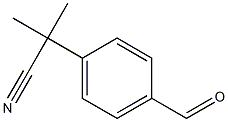 2-(4-formylphenyl)-2-methylpropanenitrile Struktur
