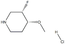 cis-3-fluoro-4-methoxypiperidine hydrochloride, 1147110-70-0, 结构式