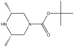 (3S,5R)-tert-butyl 3,5-diMethylpiperazine-1-carboxylate 化学構造式
